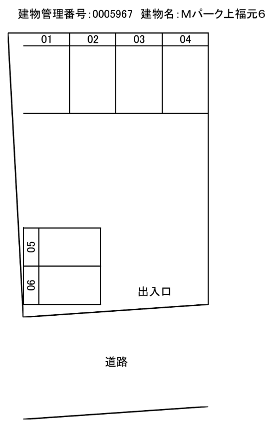 Ｍパーク上福元６の駐車配置図