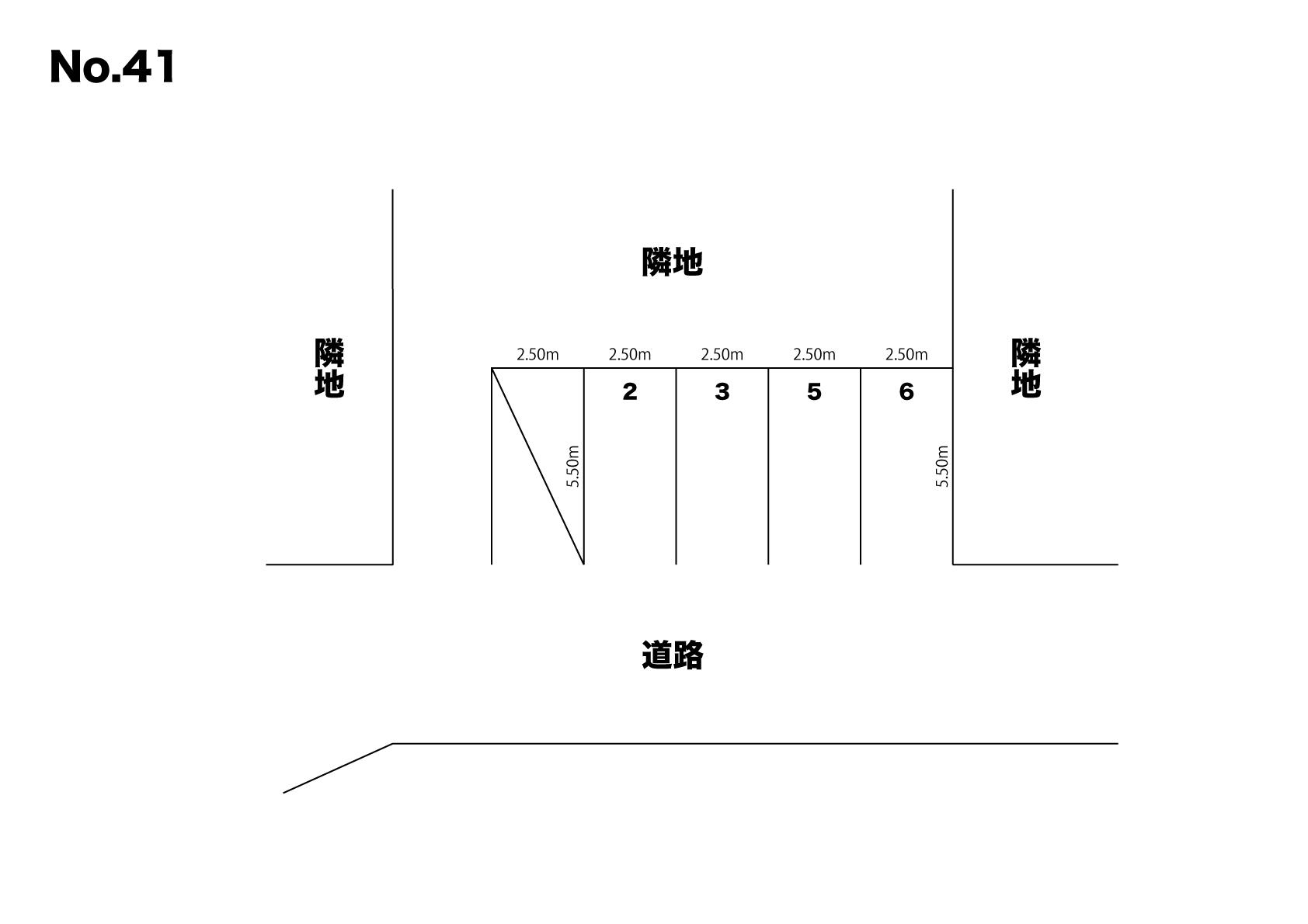 矢作駐車場（No.41）の駐車配置図