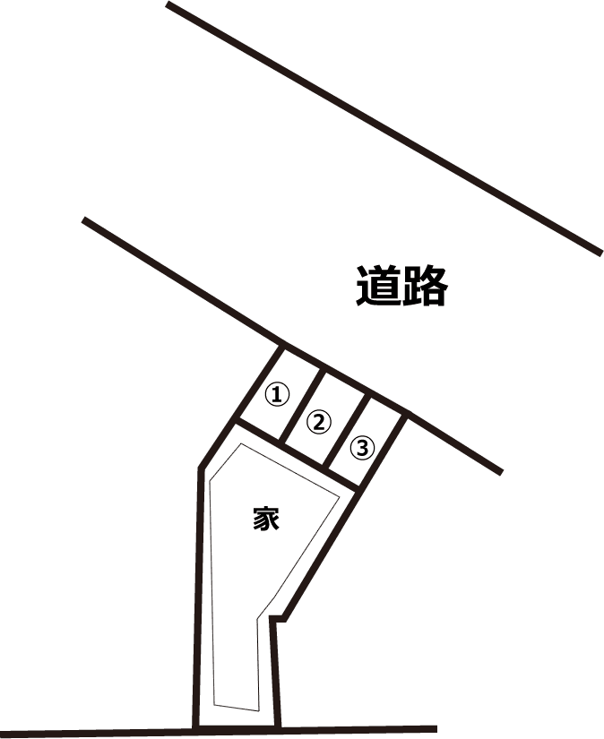 富町1丁目駐車場の駐車配置図