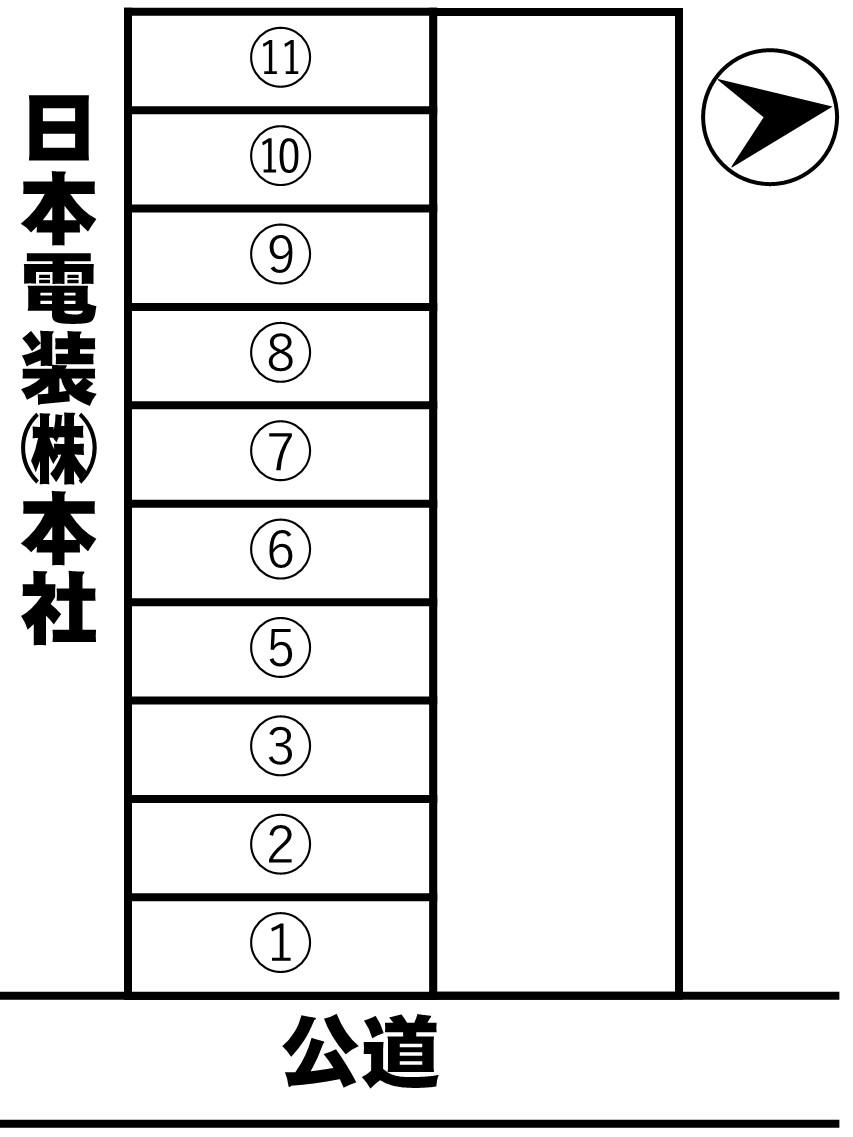 芝富士一丁目駐車場の駐車配置図