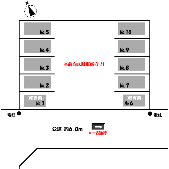 ワイズ・真清田 第7駐車場の駐車配置図