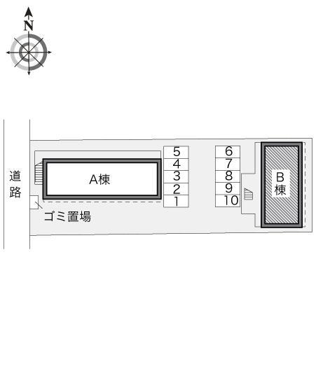 妻田北Ｂ(18593)の駐車配置図