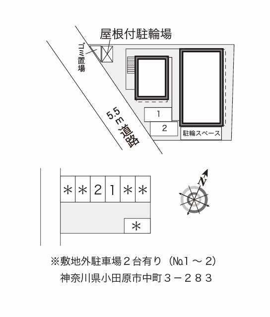 コンフォートⅡ(30383)の駐車配置図