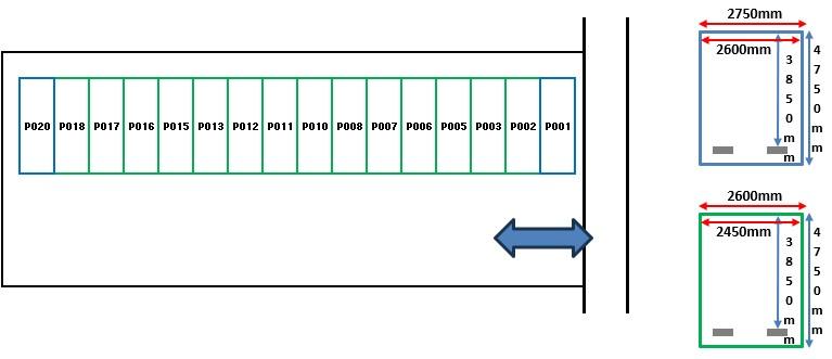 クラパーキングⅡの駐車配置図