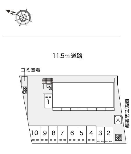 クレール国見(44519)の駐車配置図