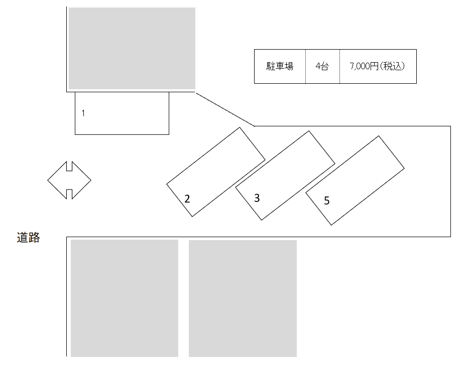 草津二丁目駐車場の駐車配置図