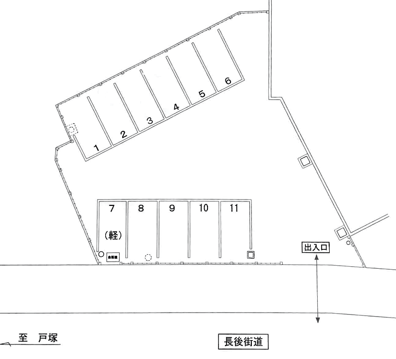 【TD】立場駐車場の駐車配置図