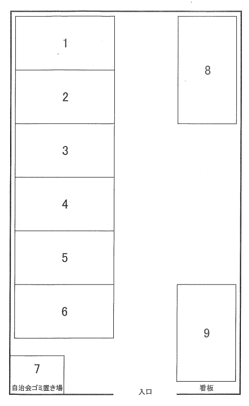 金子駐車場の駐車配置図