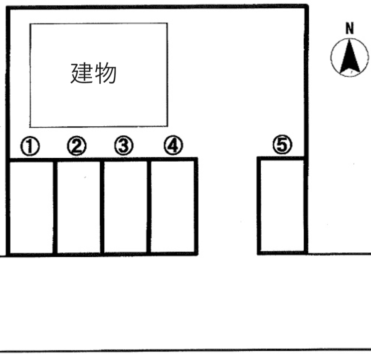 栗林パーキングの駐車配置図