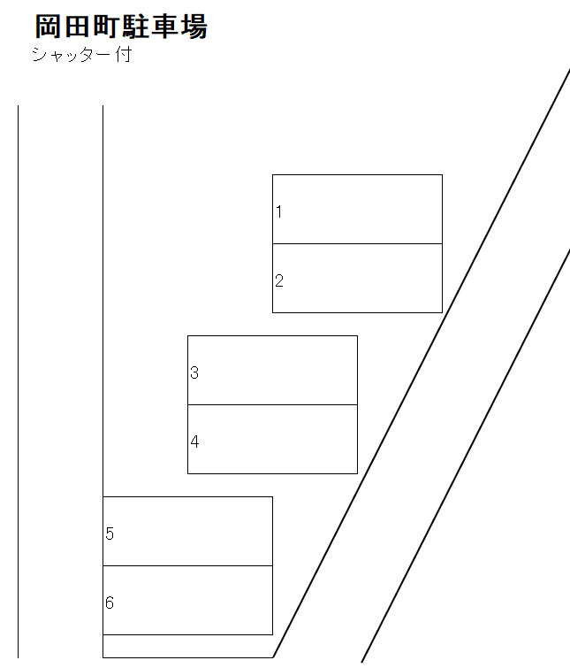 岡田町駐車場の駐車配置図