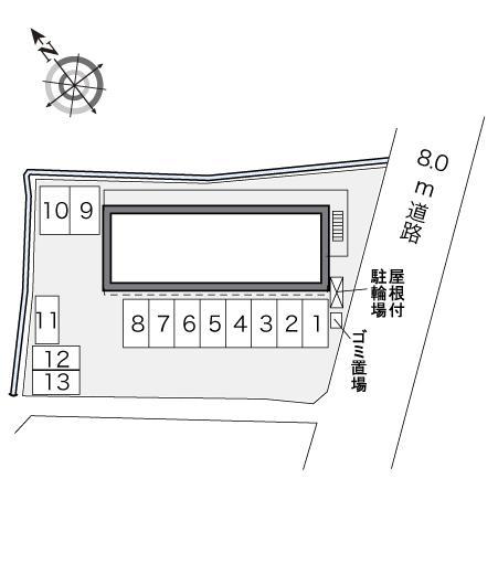 ジュネス(32450)の駐車配置図