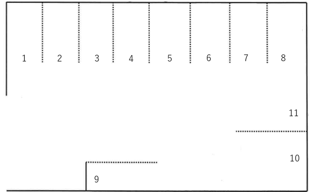 丸上駐車場Ⅱの駐車配置図
