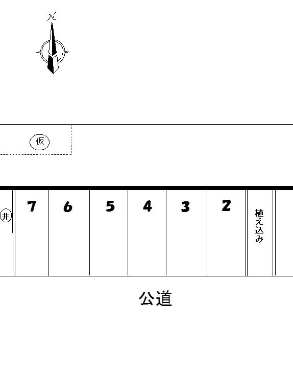市川第1駐車場の駐車配置図