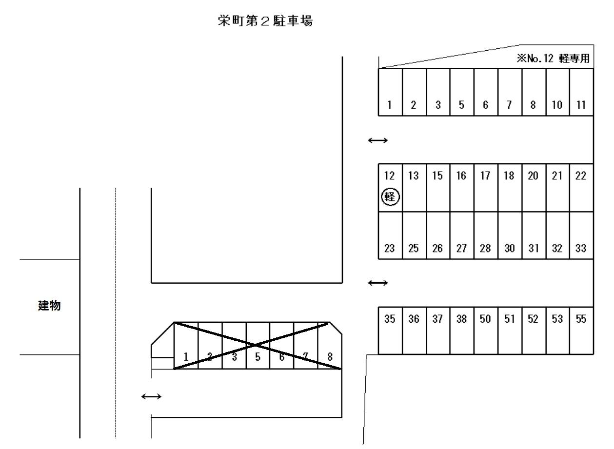 栄町第２駐車場の駐車配置図
