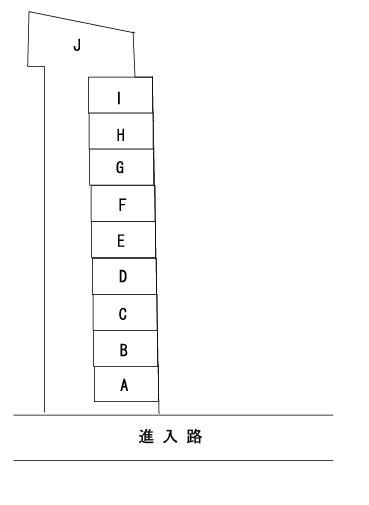 田木屋様月極駐車場の駐車配置図