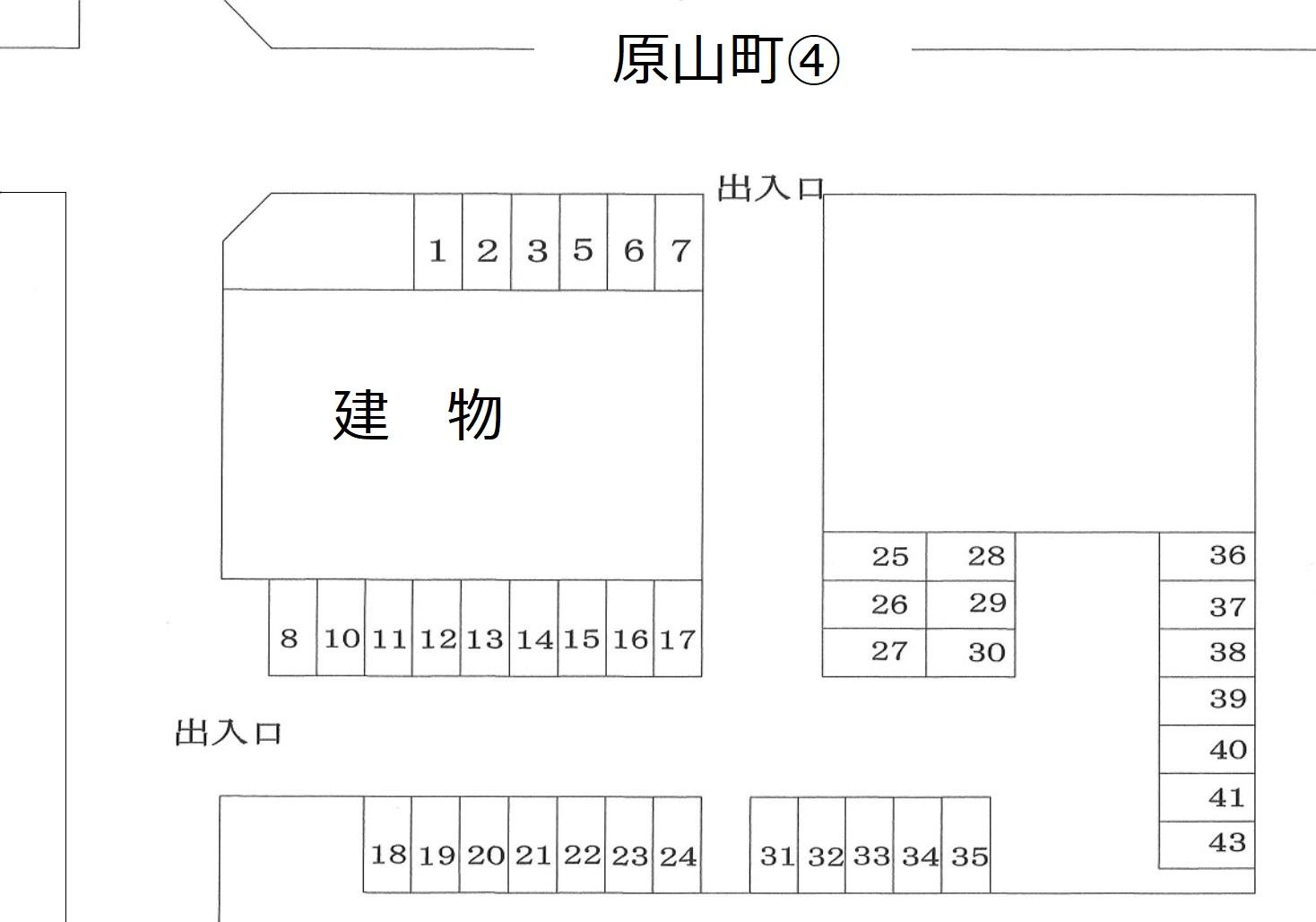 原山町④の駐車配置図