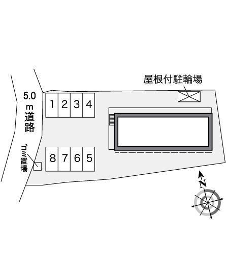 マメゾンⅡ(30092)の駐車配置図