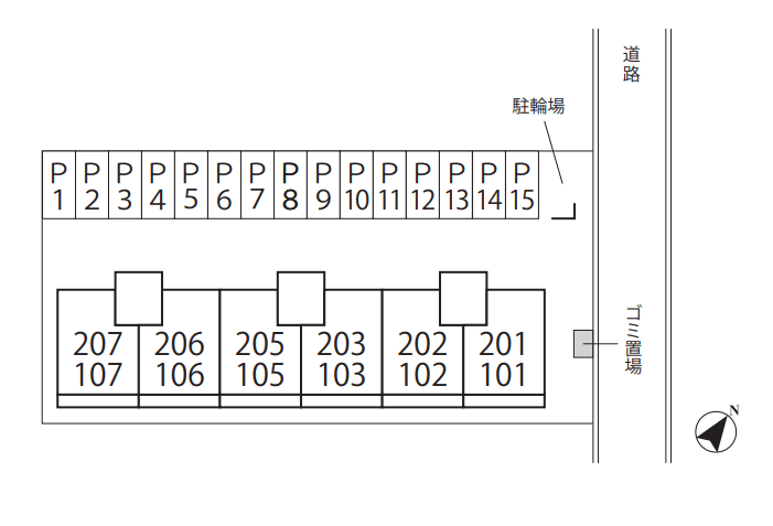コニファーの駐車配置図