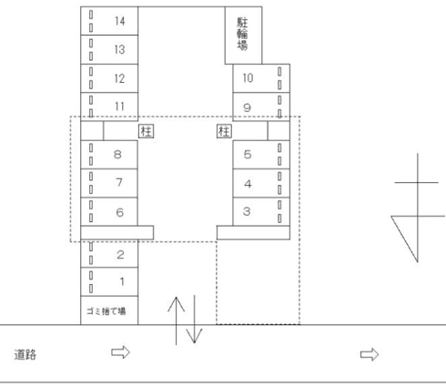 FKルミエール浄心駐車場の駐車配置図