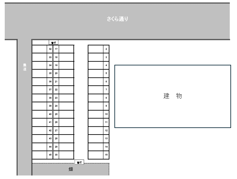 アシスト米沢駐車場の駐車配置図