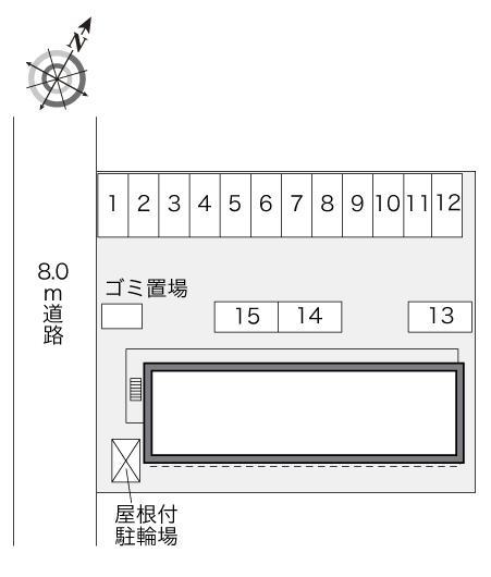 ウッド　ヴィレッジ(27958)の駐車配置図