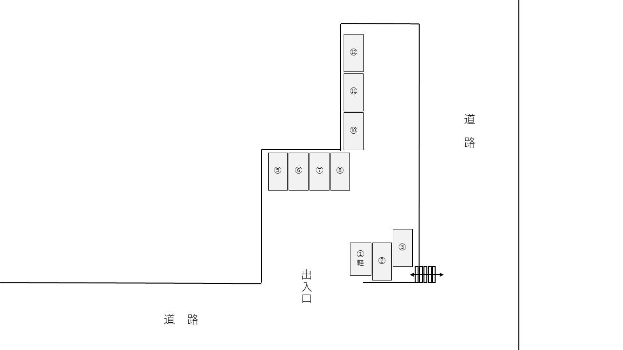 新松戸北駐車場の駐車配置図