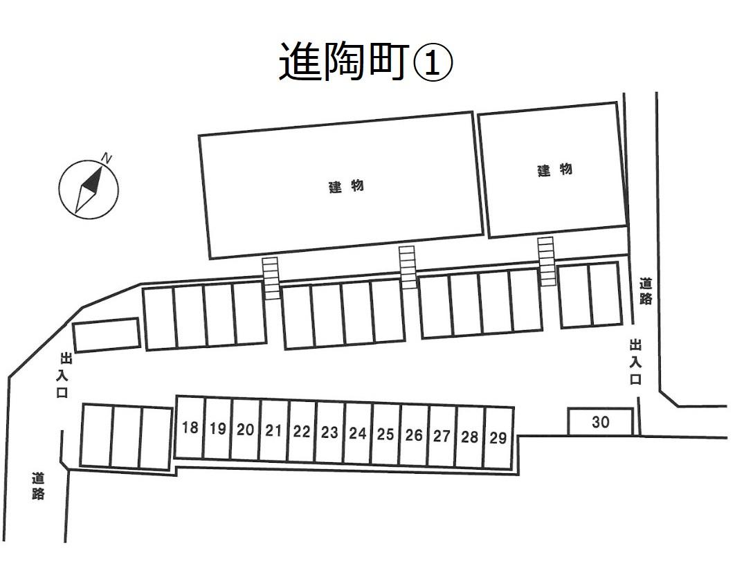 進陶町①の駐車配置図