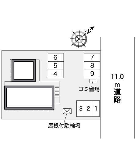 西野４３(38971)の駐車配置図