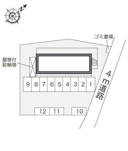 霞ヶ岡(16888)の駐車配置図