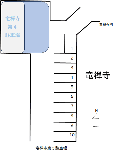 龍禅寺第３駐車場の駐車配置図
