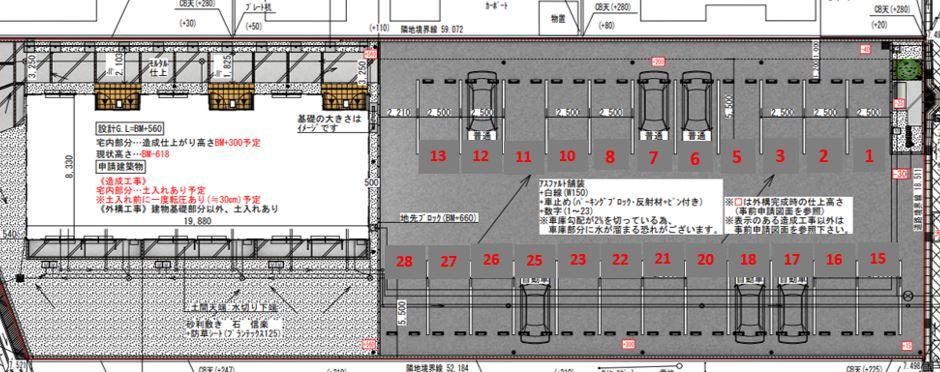 ＹＯＵＲ　ＭＡＩＳＯＮ　Ｂｌａｎｃの駐車配置図