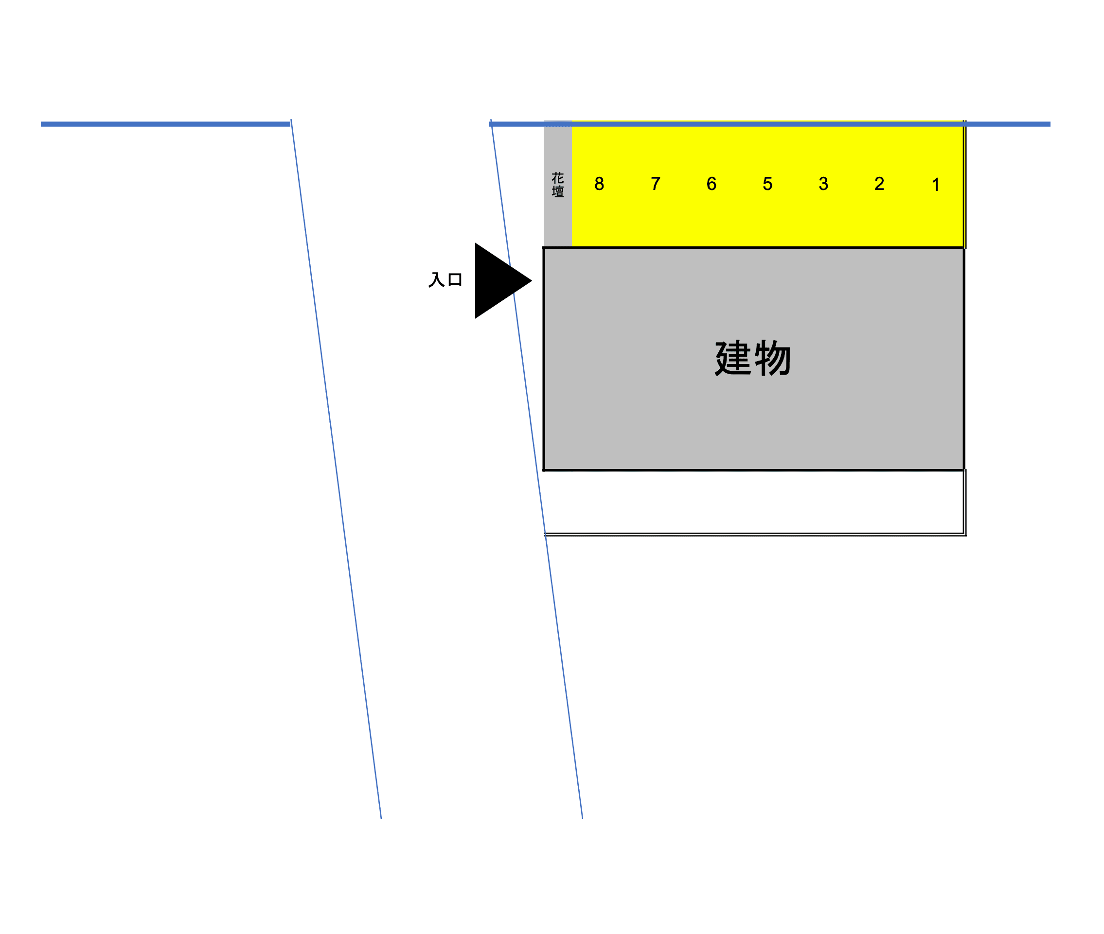 メゾンしゃらの駐車配置図