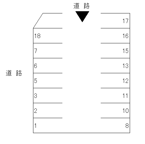 広野佐藤駐車場の駐車配置図