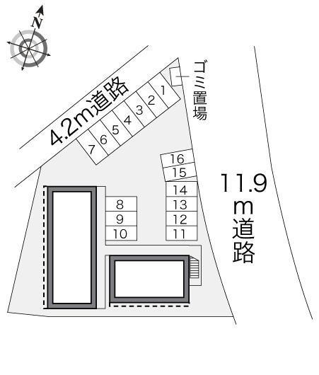 Ｍステージ(17551)の駐車配置図