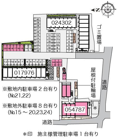 ウイロウⅦ(54787)　敷地外駐車場の駐車配置図