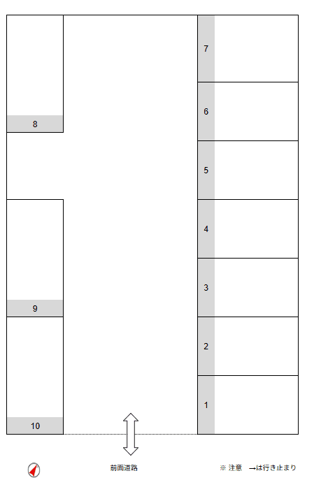 敷島駐車場の駐車配置図