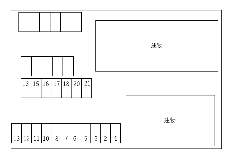 ラポールⅡ別駐車場の駐車配置図