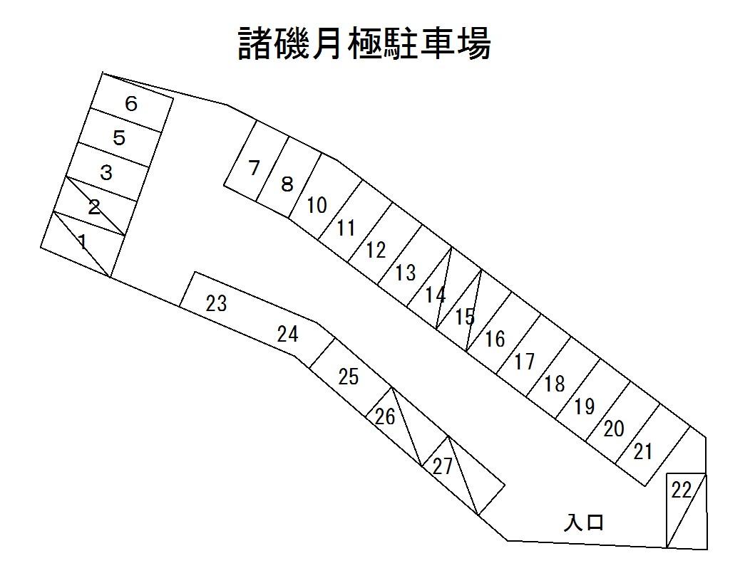 諸磯月極駐車場の駐車配置図
