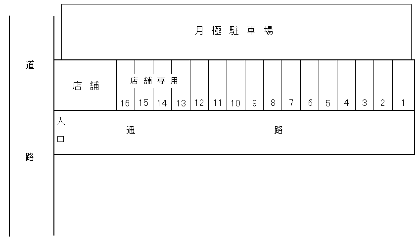 奈多3丁目モータープールの駐車配置図