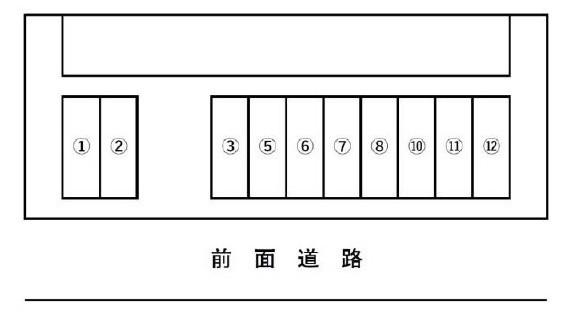 瑞江1丁目39安田駐車場の駐車配置図