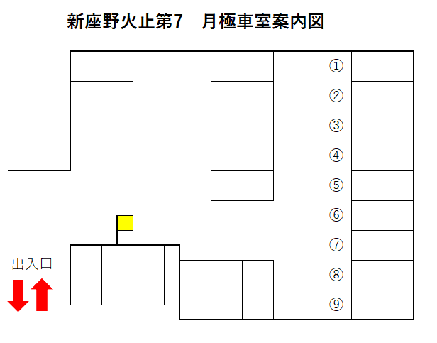 新座野火止第７の駐車配置図