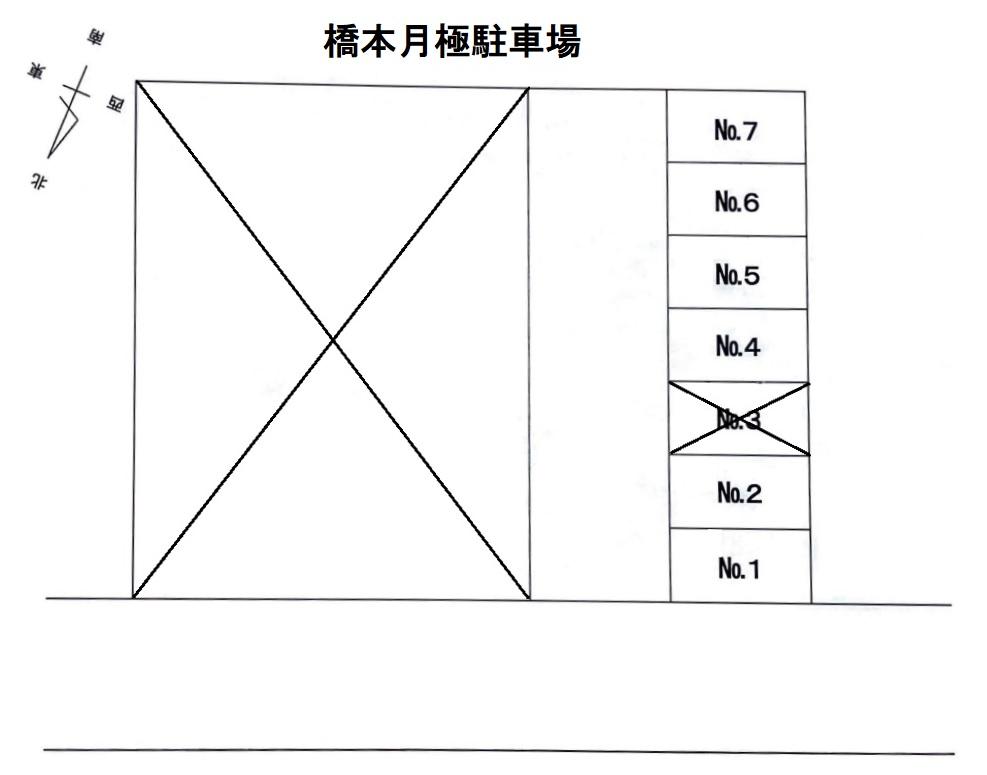橋本月極駐車場の駐車配置図