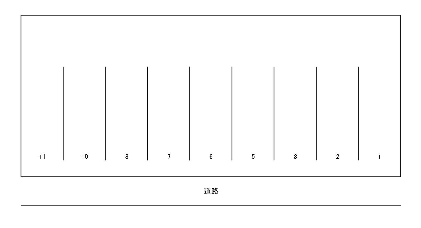 エトワール月極駐車場の駐車配置図