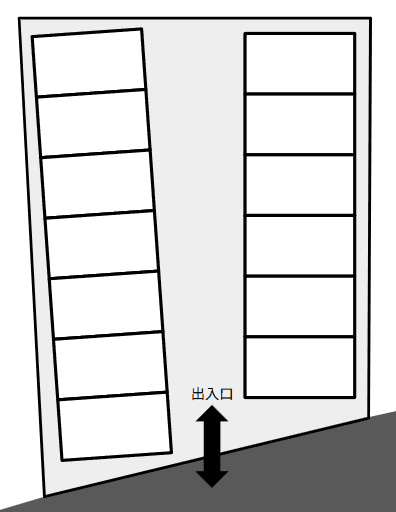 勝瀬西パーキングの駐車配置図
