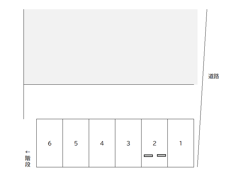 入部小前パーキングの駐車配置図