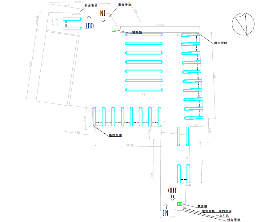 システムパーク芦原温泉駅前第3の駐車配置図