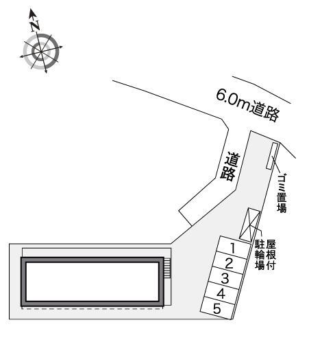 クレストコート(30351)の駐車配置図