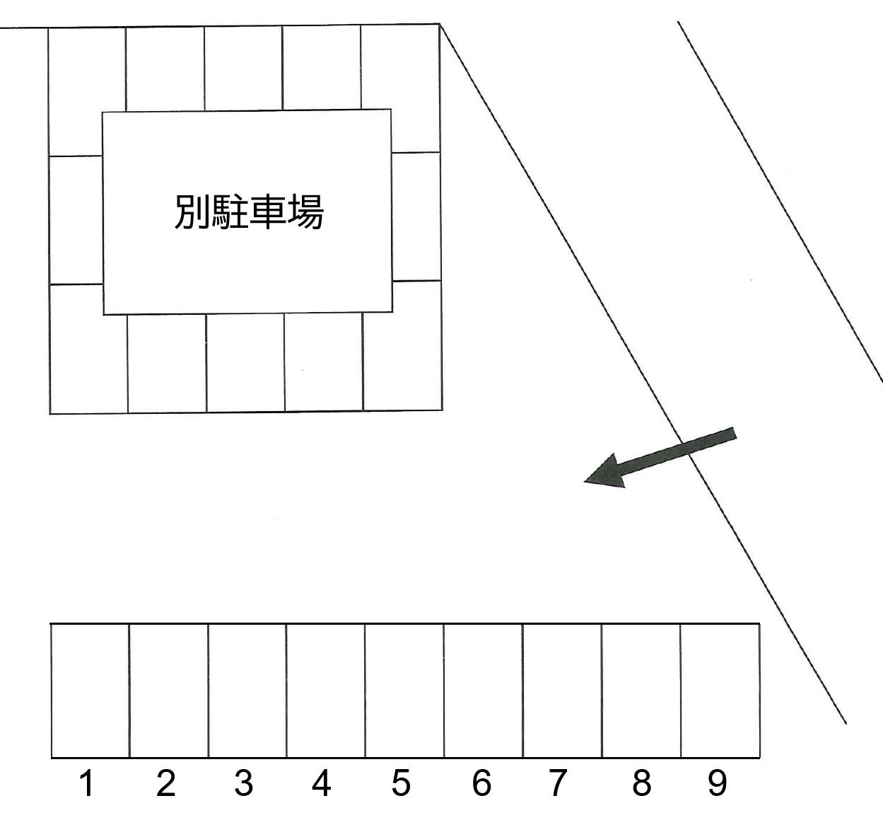 浜松市中央区天龍川町348駐車場の駐車配置図