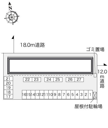 ルーナシティ山寺(31239)の駐車配置図