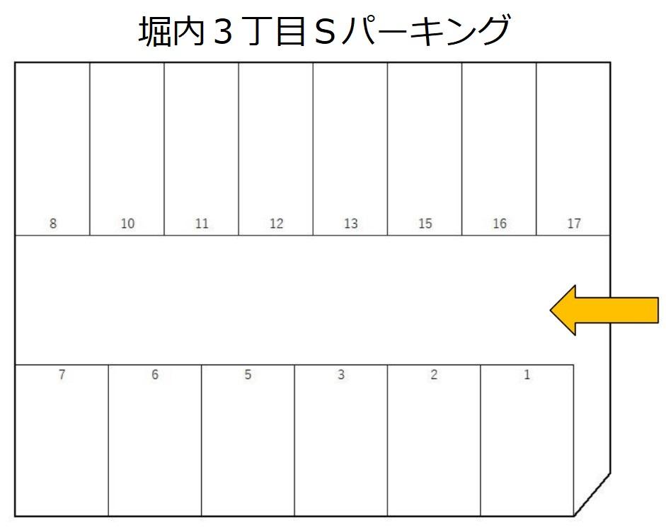 堀内３丁目Ｓパーキングの駐車配置図